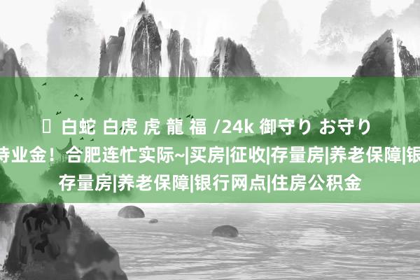 ✨白蛇 白虎 虎 龍 福 /24k 御守り お守り 官宣，屋子也要交待业金！合肥连忙实际~|买房|征收|存量房|养老保障|银行网点|住房公积金