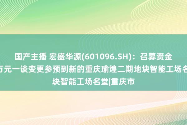 国产主播 宏盛华源(601096.SH)：召募资金6060.60万元一谈变更参预到新的重庆瑜煌二期地块智能工场名堂|重庆市