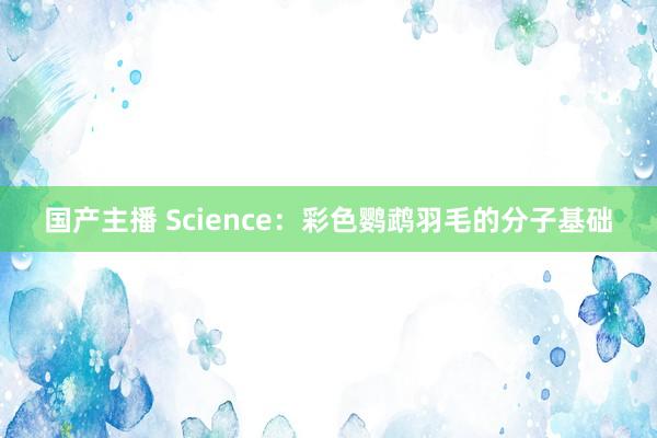 国产主播 Science：彩色鹦鹉羽毛的分子基础